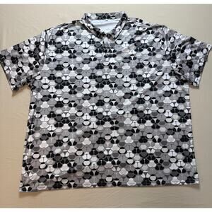 Mens 4XL Short Sleeve Golf Polo Shirt Patterned